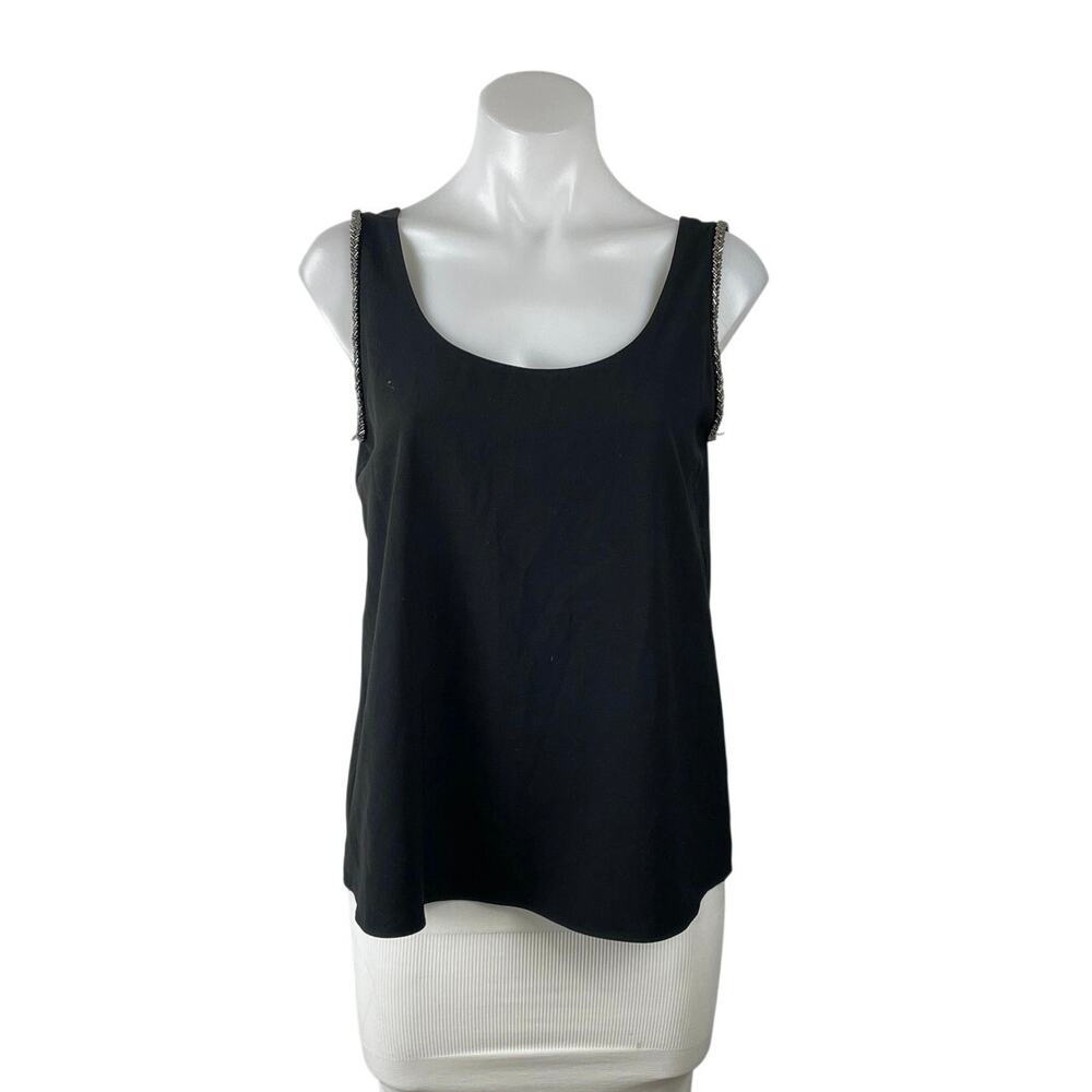NetWork Women's Black Sleeveless Scoop Neck Cami Camisole Tank Top Size XS